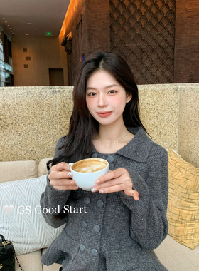 GS.GOO多 START-主贵感up冬季优雅小香风亮丝收腰A摆保暖毛衣G786
