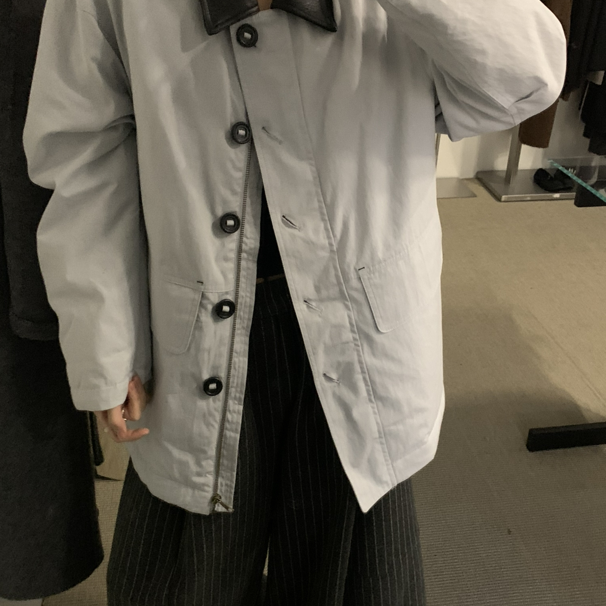 多多冬上新简约风衣式廓形修身保暖羽绒服外套22990