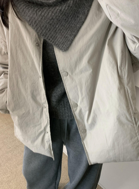 多多冬上新爆款圆领简约男女同款保暖羽绒服外套59116