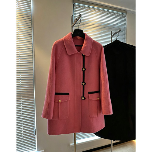 一善服饰冬上新高端羊驼大衣延续H家奢华设计风格羊毛外套（女80