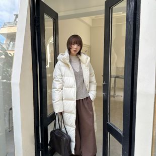 多多白鸭绒拉链侧边长款羽绒服冬上新厚实羽绒服XJ52925Y