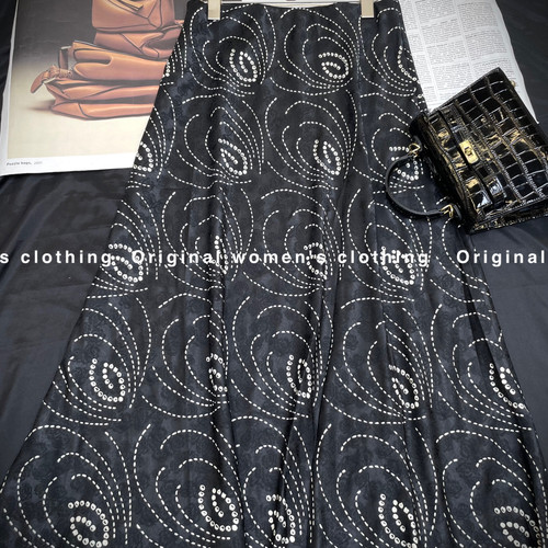 多多店夏上新复古气质优雅印花半身裙（含30真丝）(不含包包)多X3