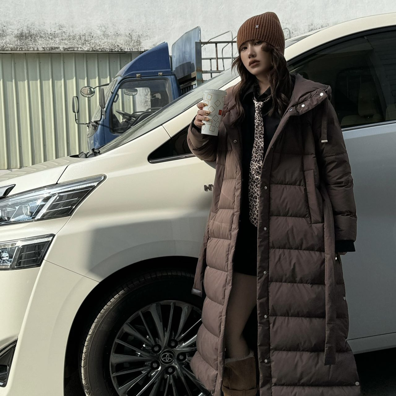 多多店90白鸭绒长款排骨羽绒服(配腰带)(含90白鸭绒)S-ASW1699