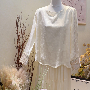 YS1 只卖小衫 9410 提花设计刺绣气质小衫 多多26年夏上新新中式