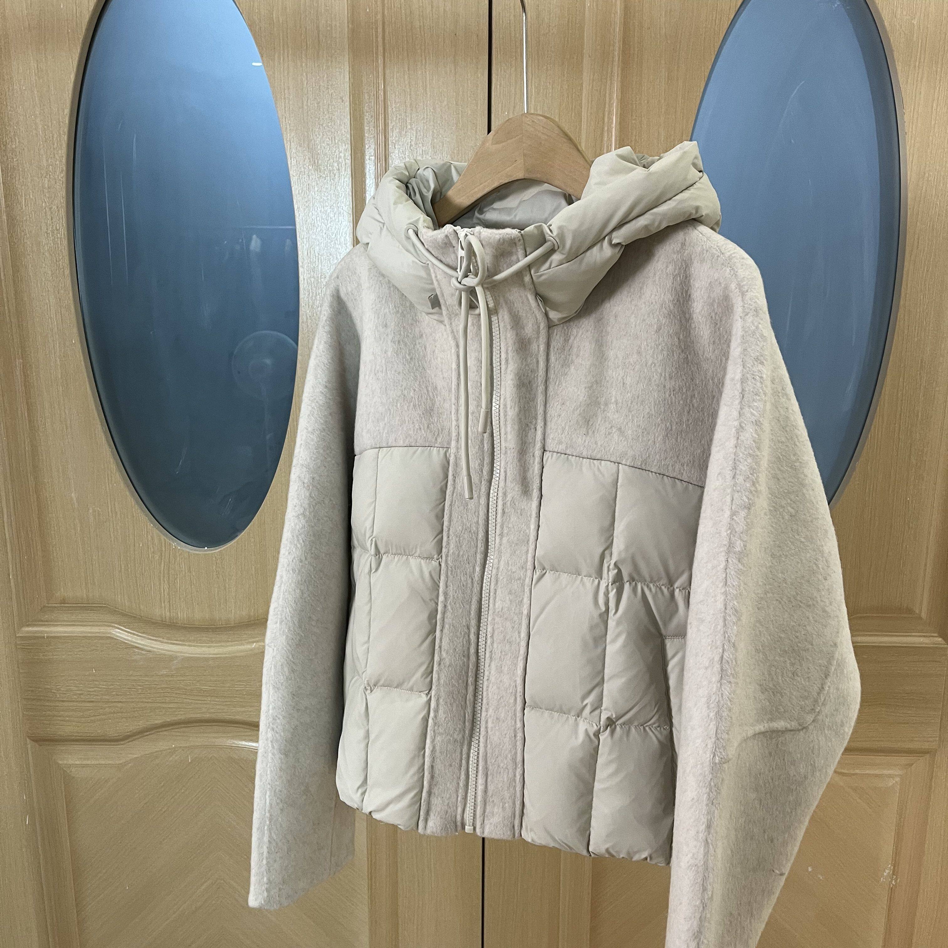 多多店毛呢羽绒外套设计感保暖休闲羊毛外套（含70绵羊毛）25Z多8