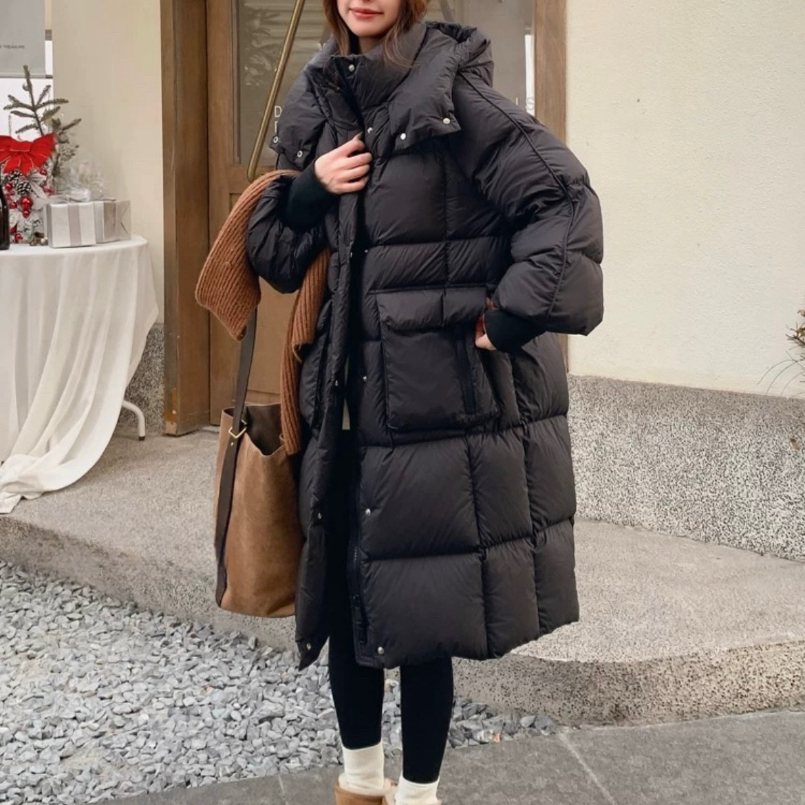 多多店韩版宽松休闲连帽新国标外套加厚保暖羽绒服外套S-S880