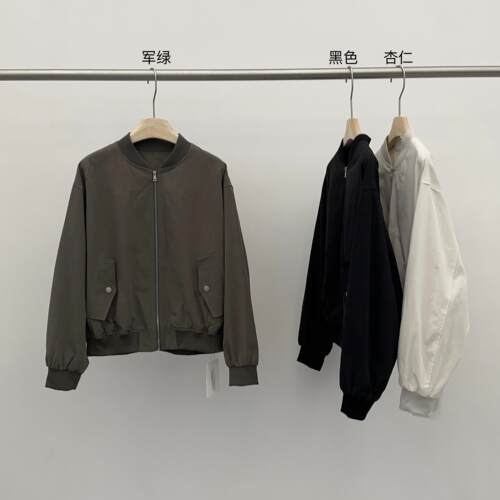 WEAREAB2026秋上新简韩百搭纯色休闲棒球服短外套32063