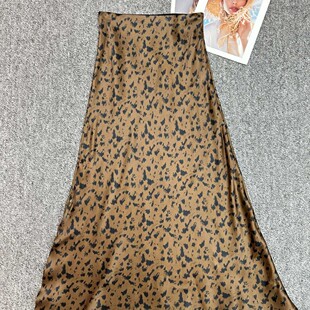 多多店2026夏上新系列爆款 G416 上新豹纹松紧腰斜裁半身裙YS297