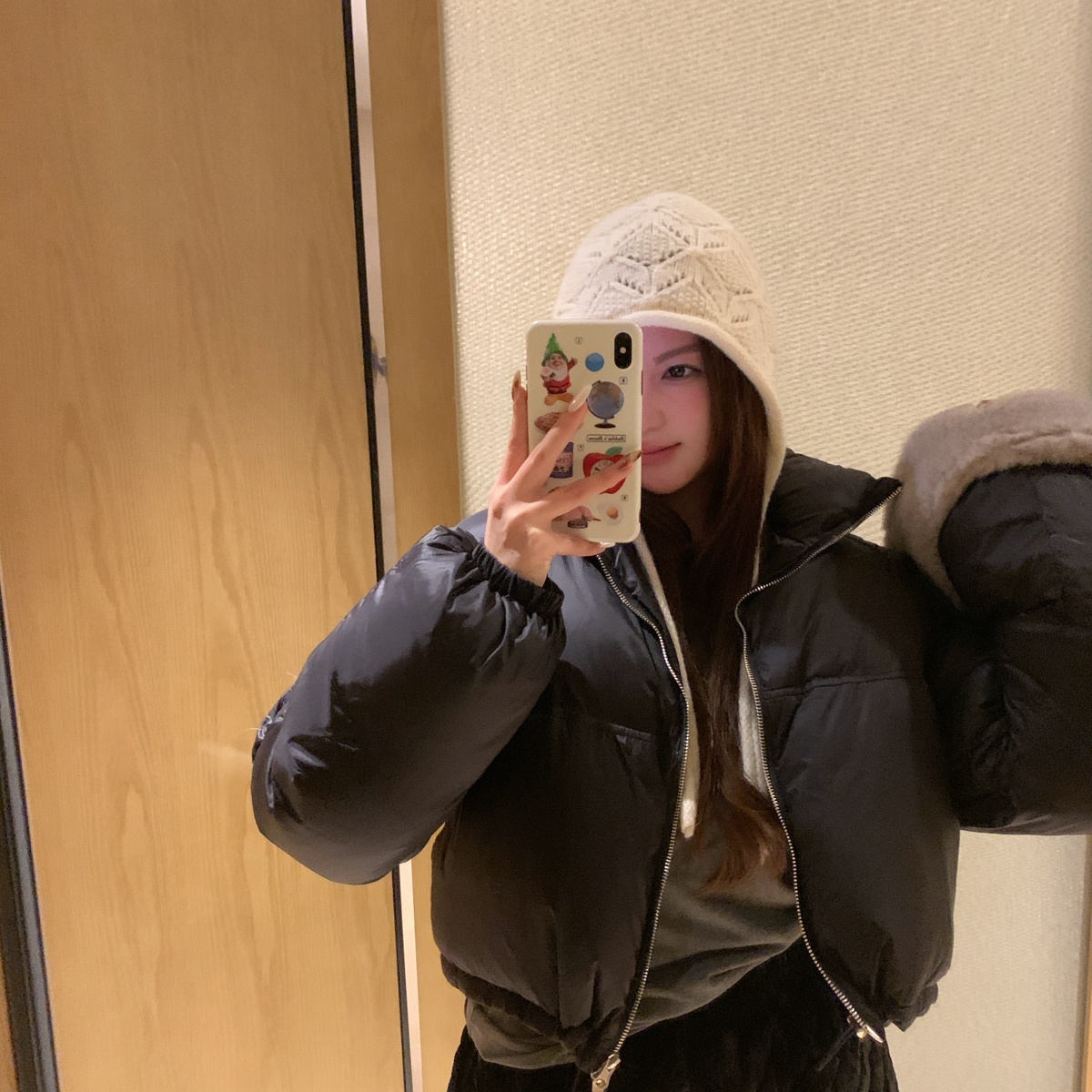 多多新国标90白鸭绒面包服保暖羽绒服外套(充绒量159g)S1C046A