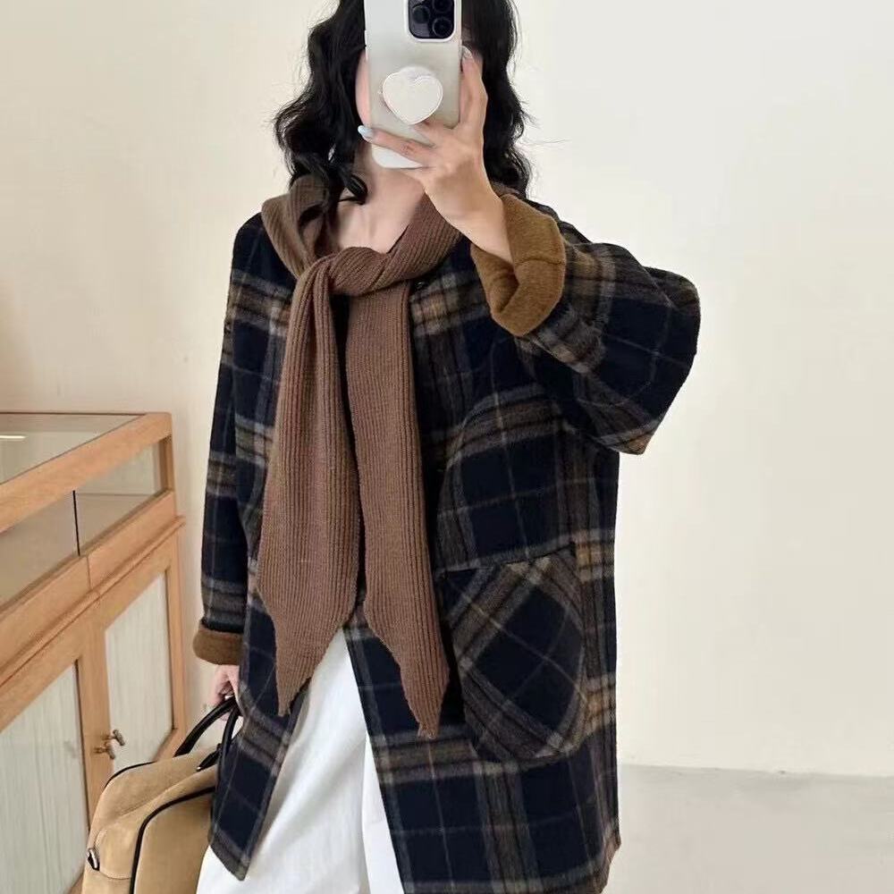 多多级感百搭双面羊毛外套(配可拆卸针织帽)（含70绵羊毛）hyg181