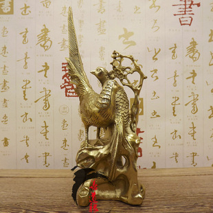 铜喜鹊摆件纯铜工艺品双喜临门喜上眉梢财喜登门新房结婚乔迁礼品