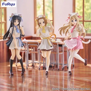 现货FuRyu轻音少女TTI秋山澪平泽唯田井中琴吹猫耳女仆景品手办