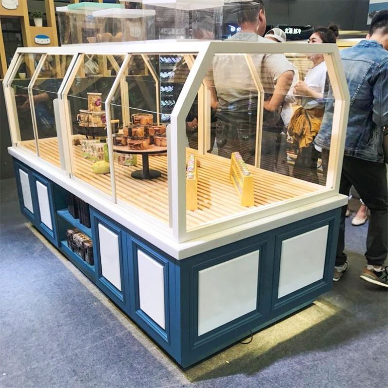 实木面包柜面包展柜展示柜蛋糕模型柜中岛柜边柜铁艺面包货架