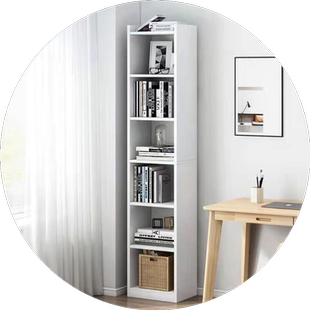 书架落地窄缝小书架客厅书柜置物架卧室简易书架夹角收纳柜免安装