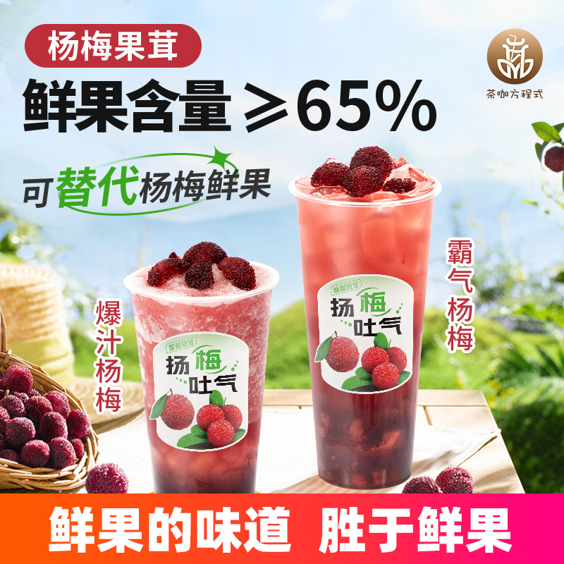 茶咖方程式杨梅果茸果酱奶茶店商用果泥果浆浓缩汁杨梅冰汤圆原料