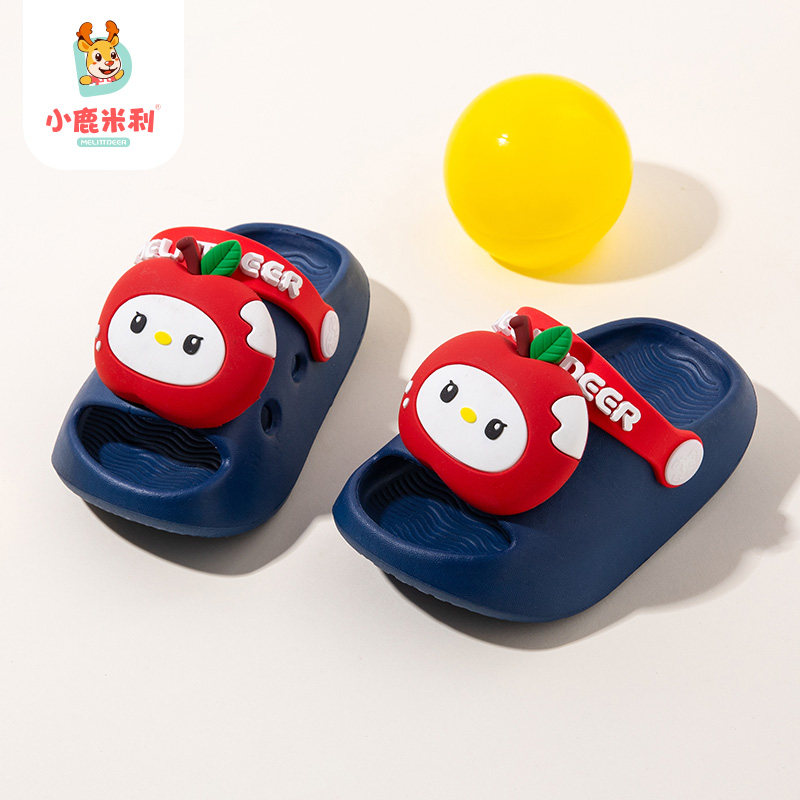小鹿米利男宝宝拖鞋新款夏二岁儿童洞洞鞋男童软底室内洗澡防滑女