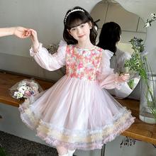 女童连衣裙春装2025新款儿童洋气时髦公主裙小女孩长袖礼服裙子潮