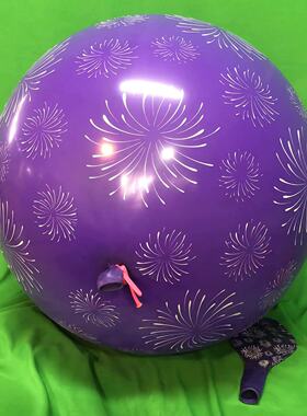 36英寸烟花焰火印花乳胶大气球庆典婚庆酒吧夜总会气球