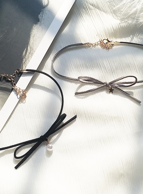 choker日韩风珍珠抖音同款毛衣链