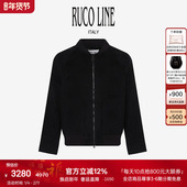 Ruco 立领外套棒球服休闲 黑色男士 Line如卡莱25春季 新款