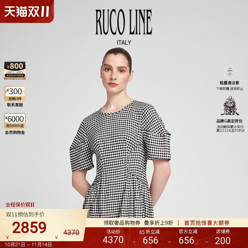 RUCOLINE女士格纹连衣裙