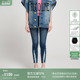 女士铅笔磨毛商场同款 Ruco 高腰牛仔裤 紧身小脚裤 Line如卡莱新款