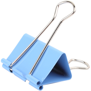 晨光长尾夹中号小夹子办公铁夹子文件夹家用办公文具不锈钢多功能大号彩色长尾票夹学生用书夹子小清新燕尾夹