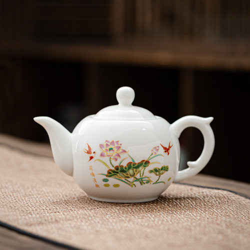 一件代发茶壶家用大小茶壶紫砂壶陶瓷茶壶手工泡茶壶白瓷茶壶
