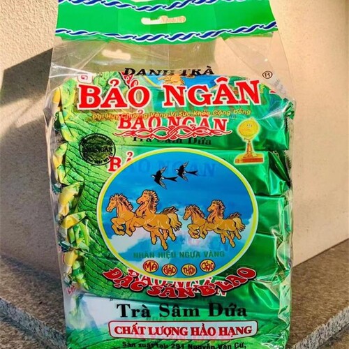 越南农桑茶香兰绿茶皇马茶DANH TRA BAO NGAN 糯米香奶香味420克