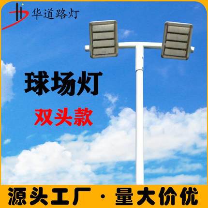 LED双头球场灯篮球场公园停车场6-12米可做太阳能厂家