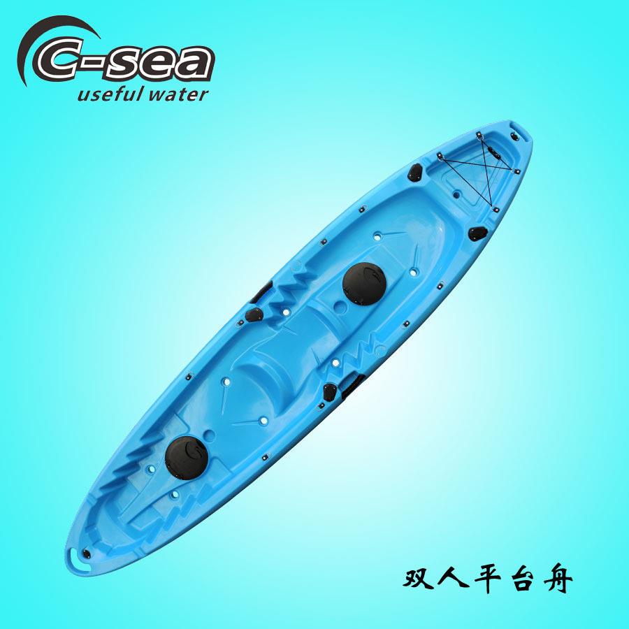 外贸工厂热销/双人皮划艇/档双人/公园出租捕鱼船塑料艇