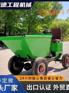 小型电动翻斗车座驾式自卸车出口加拿大迷你dumper液压翻斗车