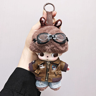 布鲁托衣服着替手作 dimoo奇奇蒂蒂娃衣飞行复古皮衣套装 娃衣