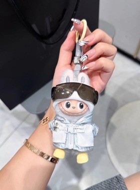 【娃衣】labubu4.0娃衣滑雪服套装mini拉布布四代心底密码衣服装