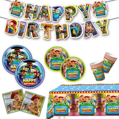 Toy Story 5 玩具总动员主题生日派对用品装饰道具纸盘纸杯纸巾