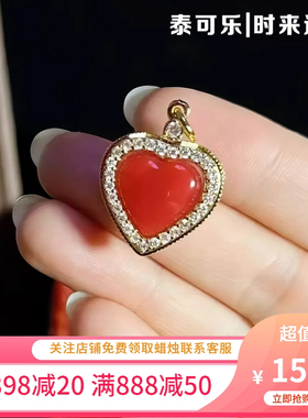 红色爱心泰国正品2024吊坠项链