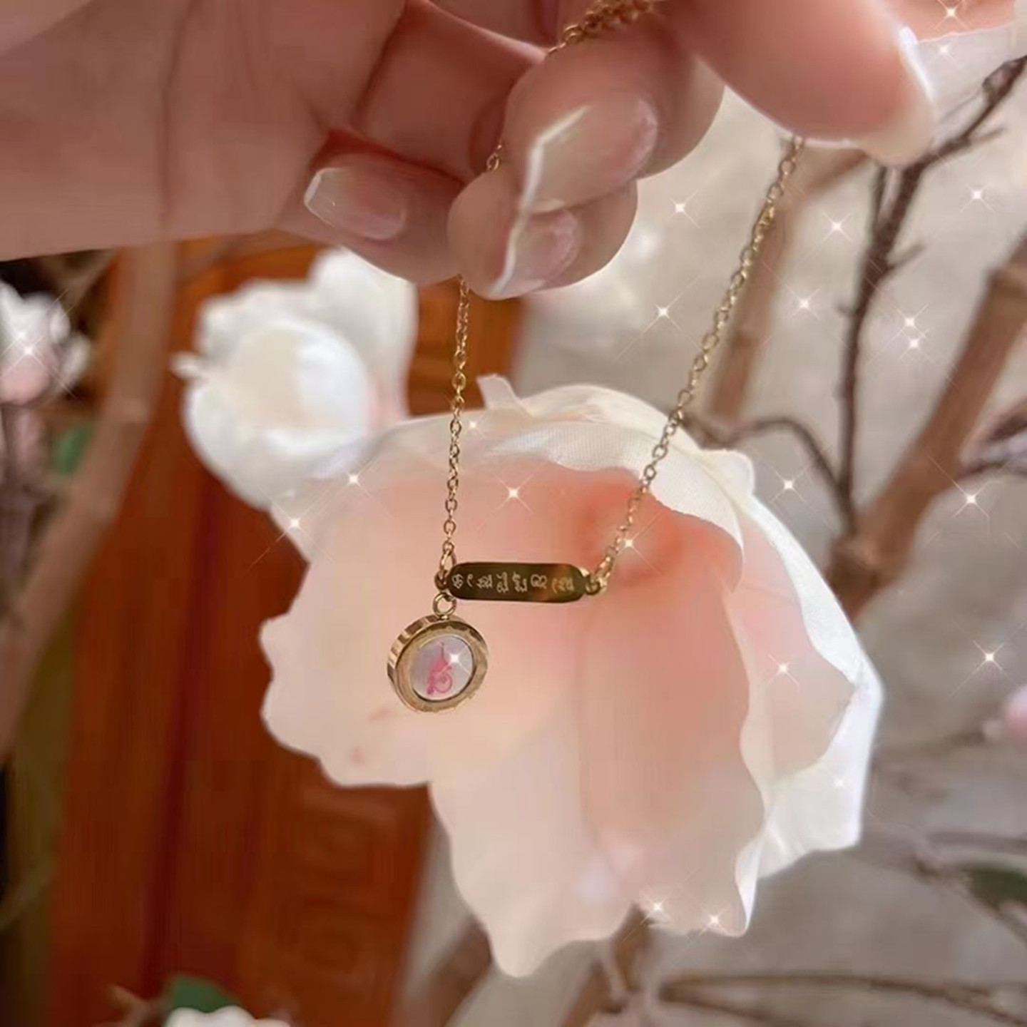 泰国正品白贝母经纹手链