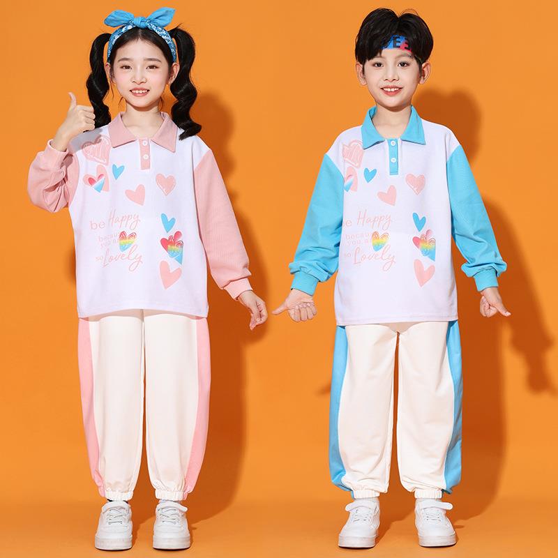 新款儿童啦啦队可爱卫衣演出服