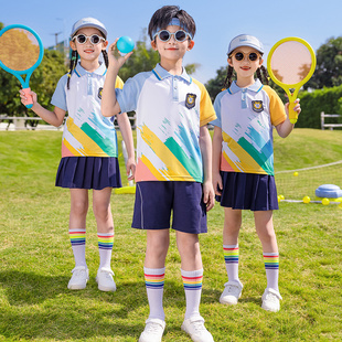 运动班服团体服装 小学生校服夏装 速干演出服六一表演服幼儿园园服