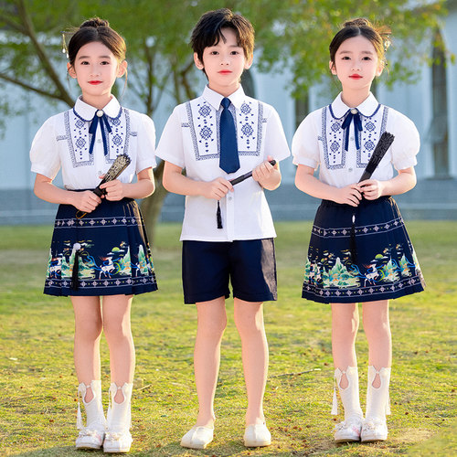 儿童节舞蹈女演出服合唱朗诵幼儿园毕业服装小学生六一小孩表演服