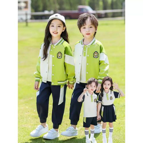 幼儿园园服春秋款一年级儿童校服冲锋衣三件套夏季小学生班服套装