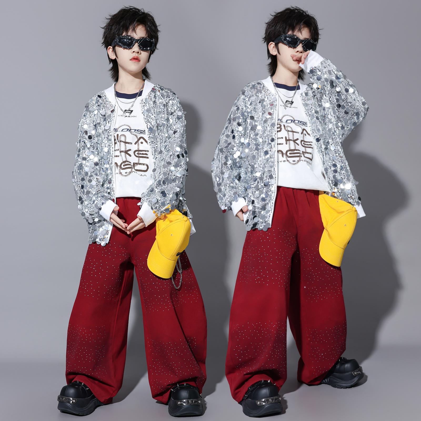 套装爵士舞走秀hiphop表演服潮