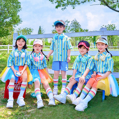 六一儿童啦啦队演出服小学生运动会服装舞蹈表演服幼儿园毕业班服