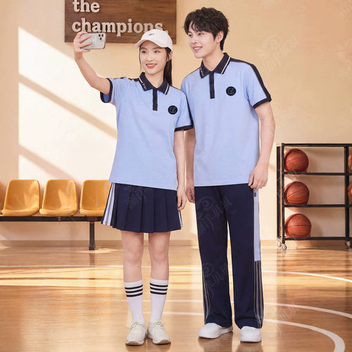 沈阳市统一校服初中生班服短袖长裤两件套夏季儿童中学生沈阳校服