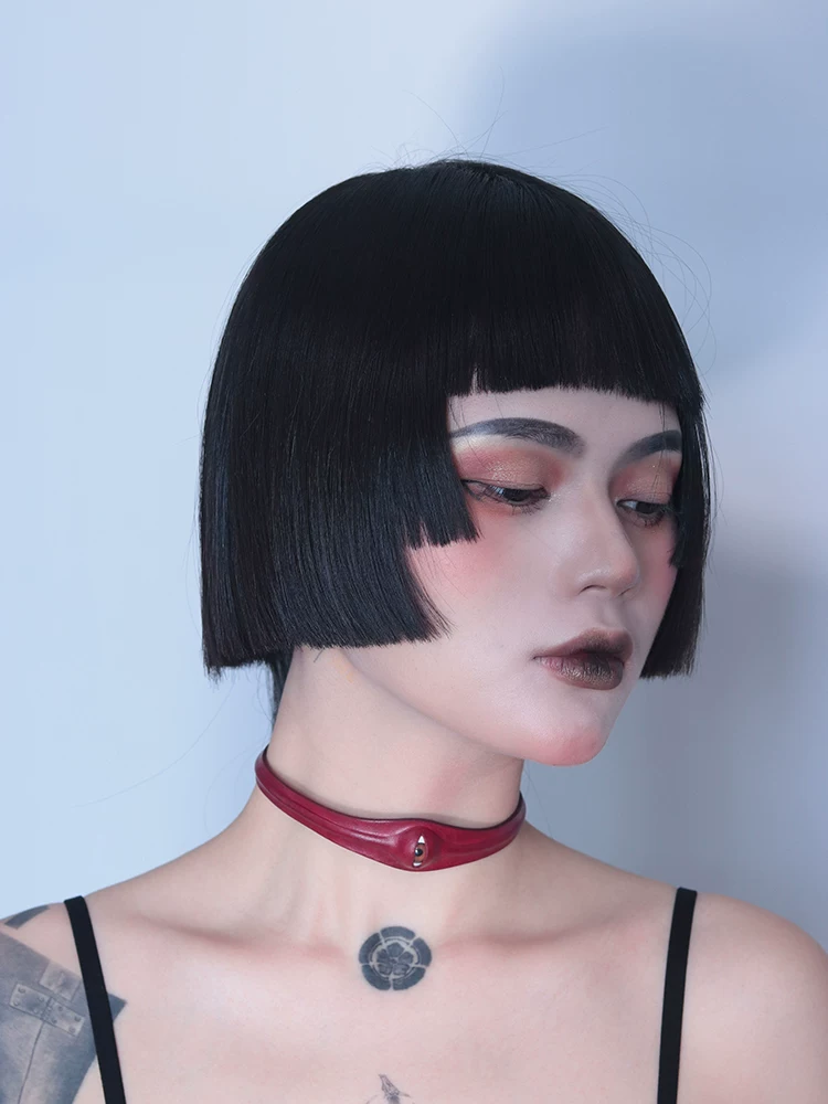 Small design choker, red bracelet, beads, accessory