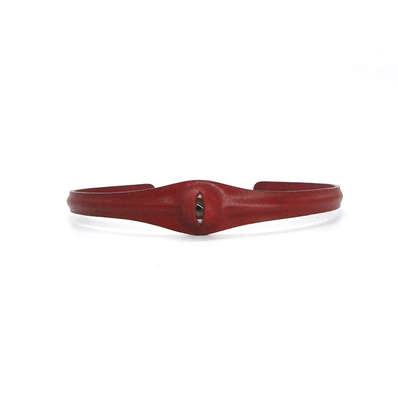 Small design choker, red bracelet, beads, accessory