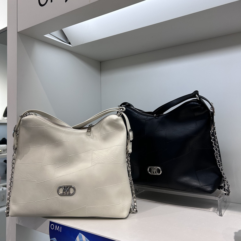 专柜发货 OMI欧米箱包OMI箱包女士高级质感格纹时尚背包单肩包