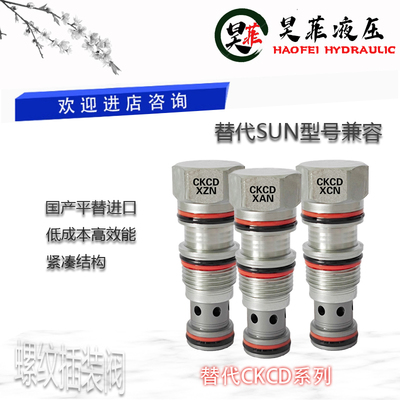 平替SUN螺纹插装阀CKCD-XAN/XBN/XCN/XDN/XFN/XEN/XZN先导单向阀