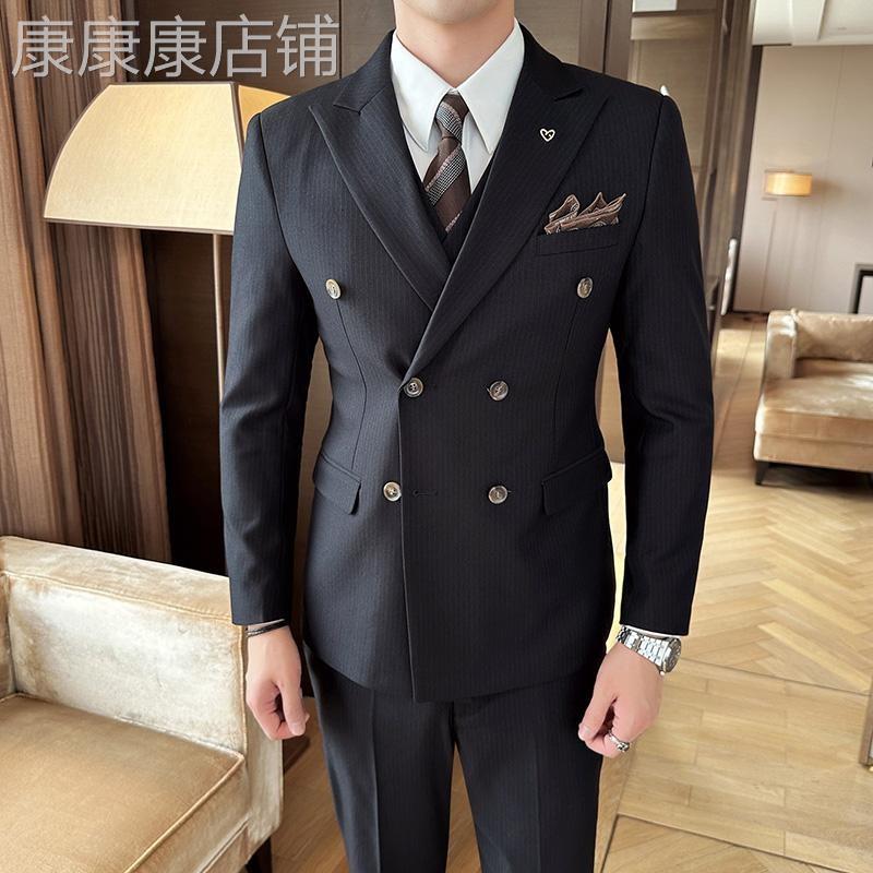 STIFER GENNE商务正装西服套装男新郎结婚礼服高端男士西装三件套