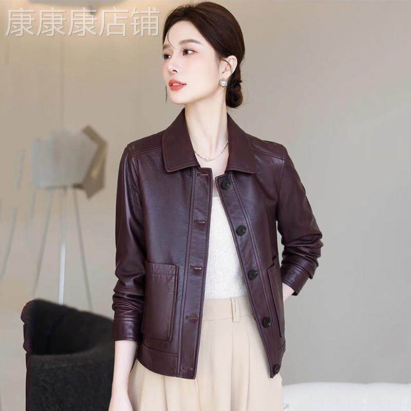 真皮皮衣女2025秋冬新款绵羊皮夹克外套时尚百搭短款机车服上衣潮